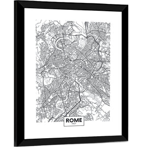 Rome City Map Wall Art