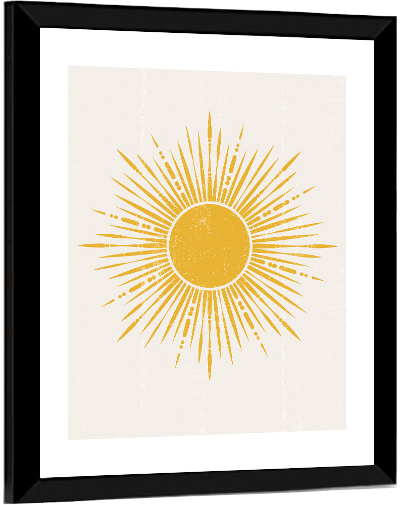 Golden Boho Sunburst Wall Art