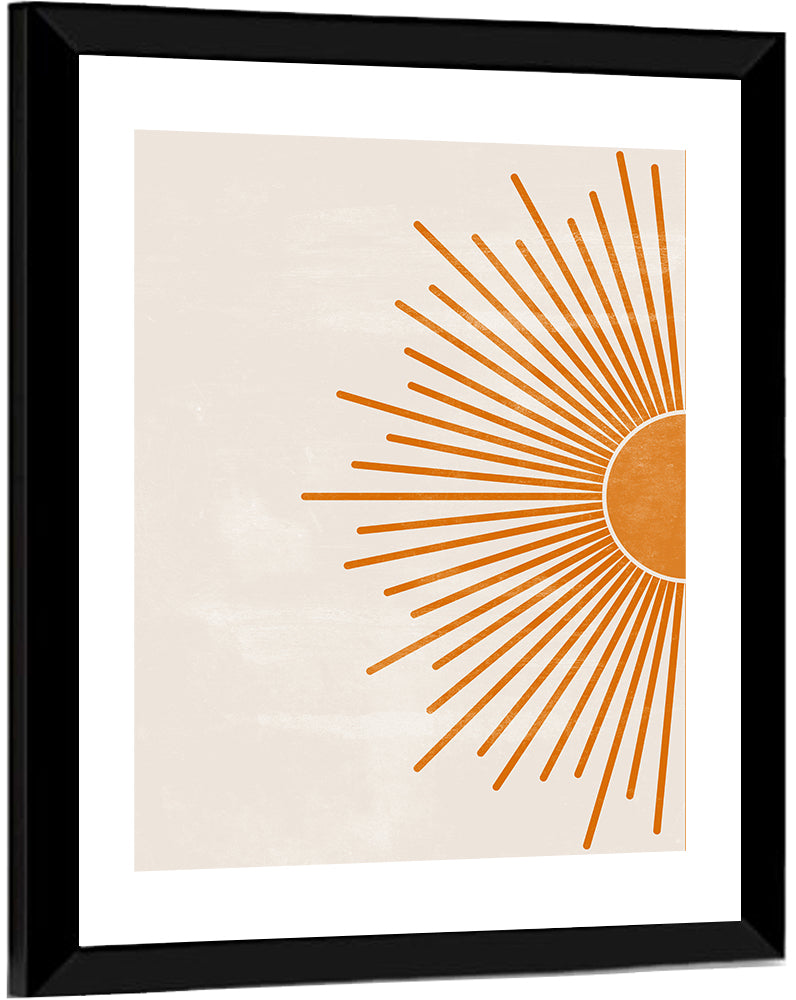 Sun Rays Minimalist Wall Art