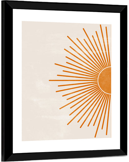 Sun Rays Minimalist Wall Art