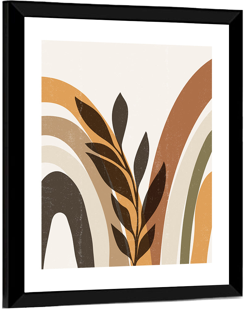 Tropical Boho Leaf Arches Wall Art