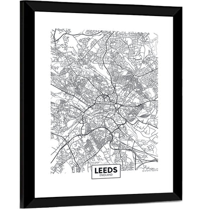 Leeds Street Map Wall Art