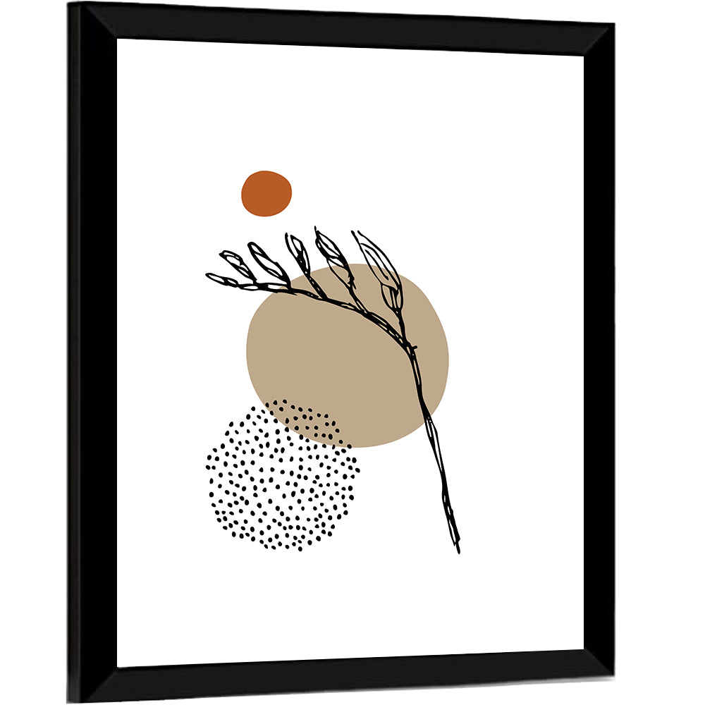 Terracotta Botanical Abstract Wall Art