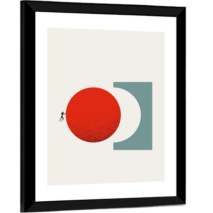 Accomplishment Concept with Red Circle Wall Art