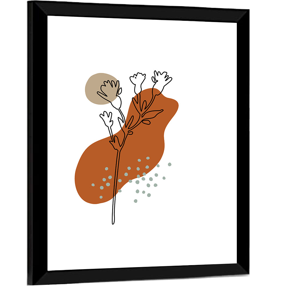 Terracotta Meadow Foliage Wall Art