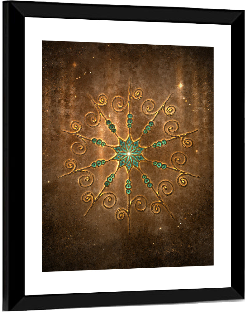 Celestial Twelve-point Mandala Star Wall Art