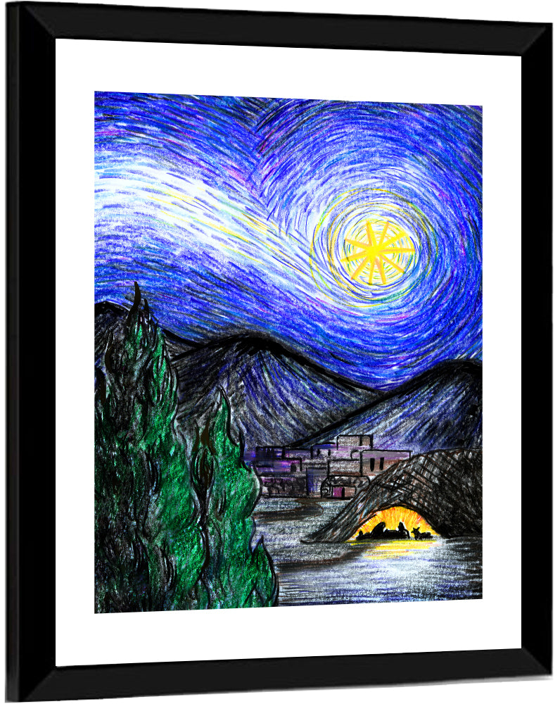 Starry Night Over Bethlehem Wall Art