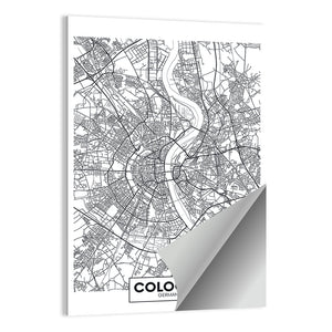 Cologne City Map Wall Art