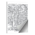 Prague City Map Wall Art