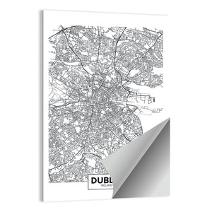 Dublin City Map Wall Art