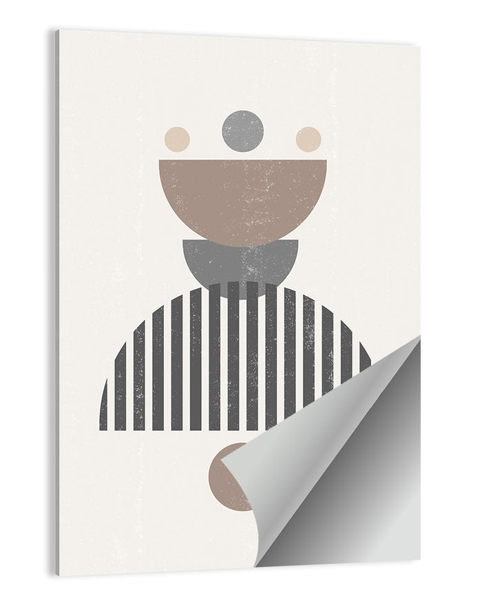 Stacked Sun and Moon Minimalist Wall Art as a poster print