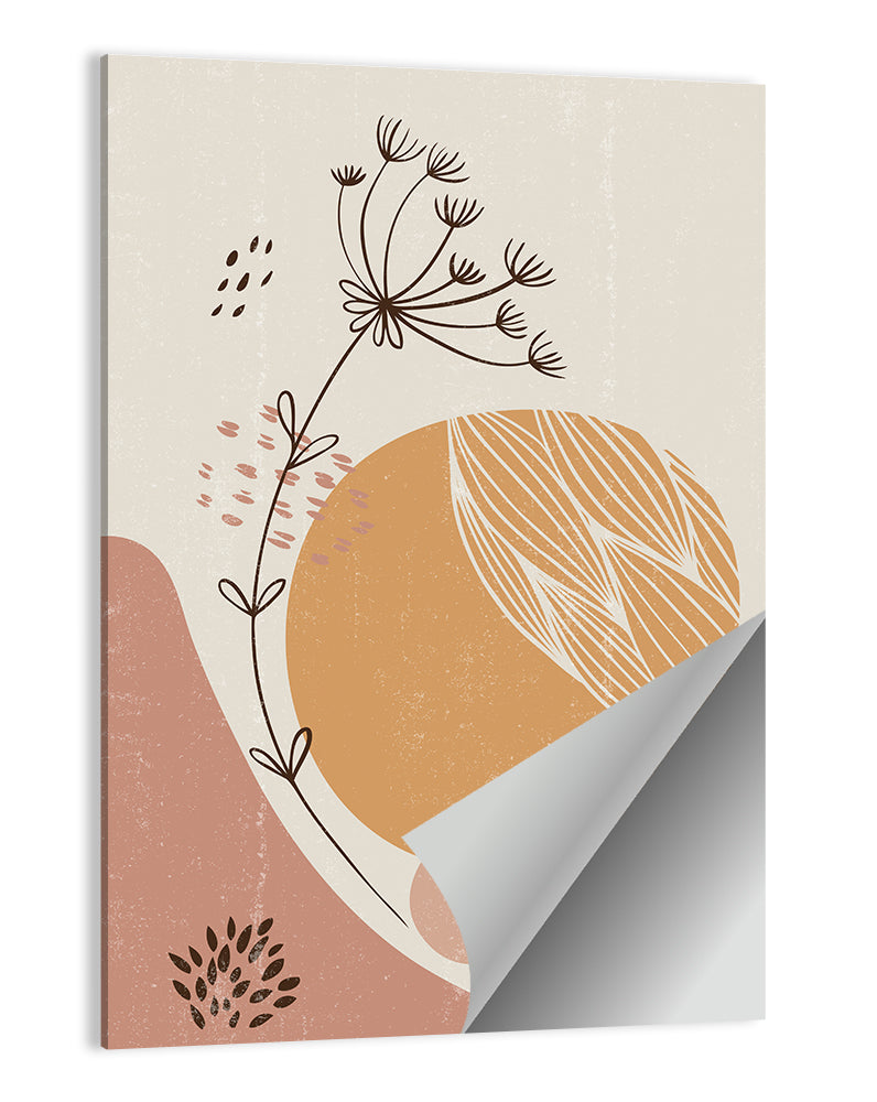 Terracotta Wildflower Abstract Wall Art