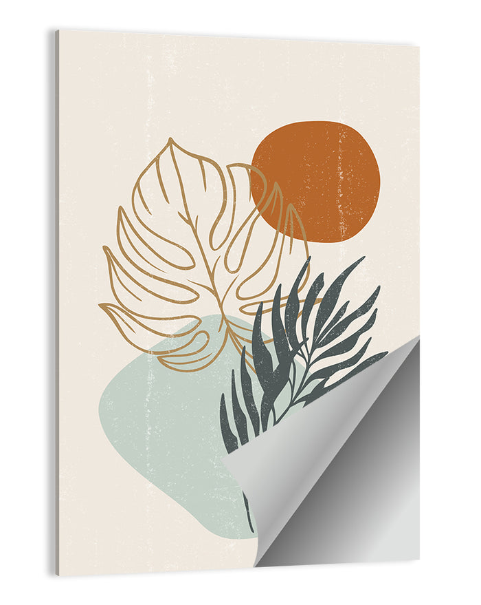 Shadowed Leaves Wall Art as a poster print
