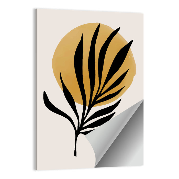 Shining Sun Palm Leaf Wall Art as a poster print