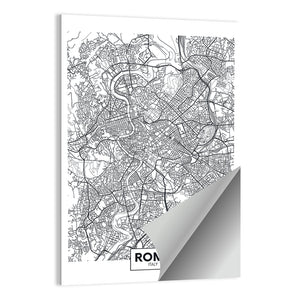 Rome City Map Wall Art