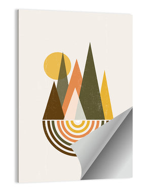 Colored Mountains Sunset Wall Art