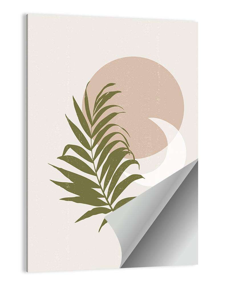 Botanical Leaves and Sun Wall Art