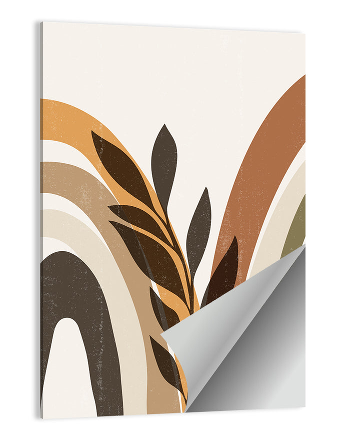 Tropical Boho Leaf Arches Wall Art as a poster print