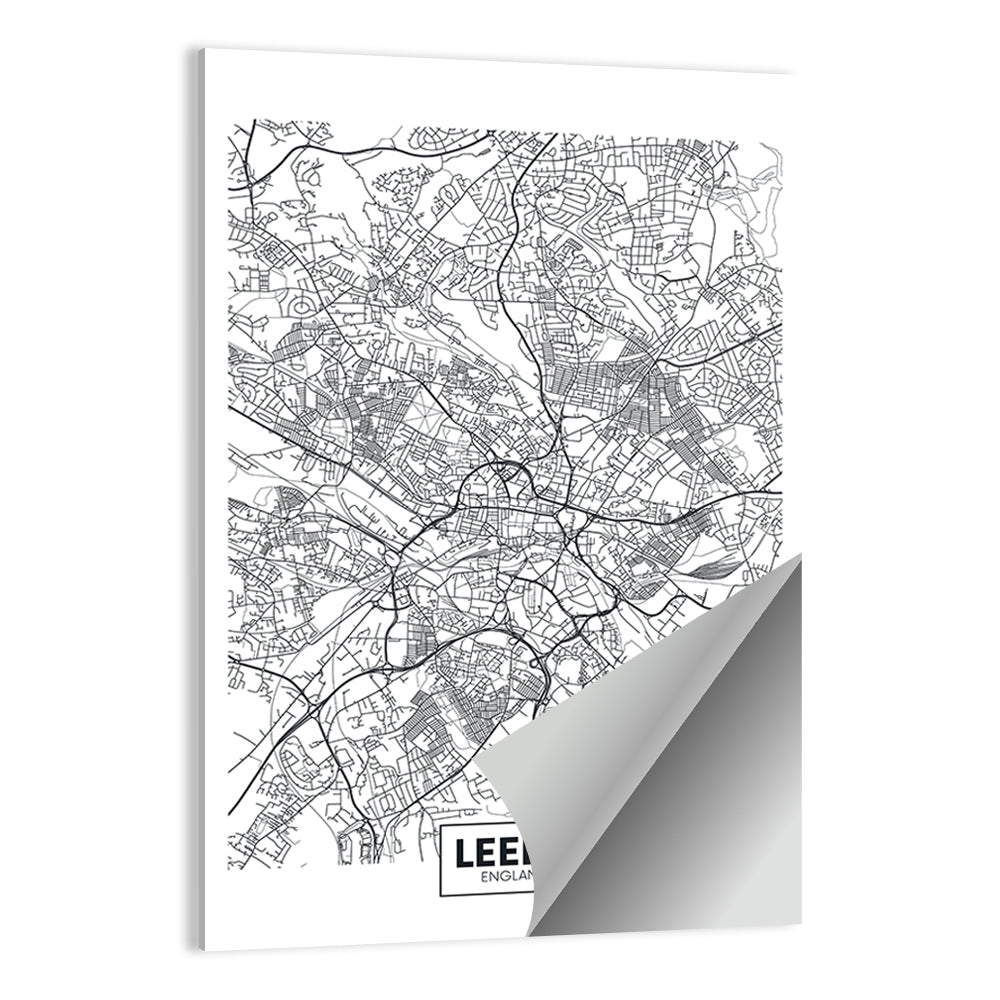 Leeds Street Map Wall Art
