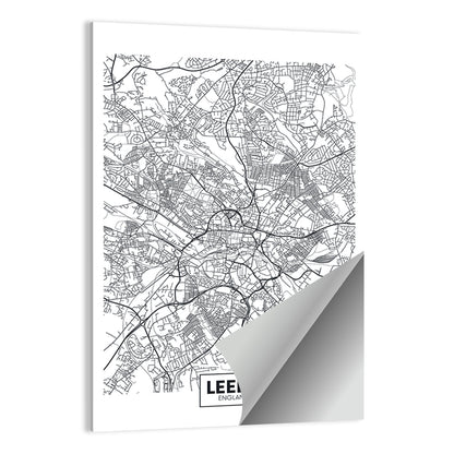 Leeds Street Map Wall Art