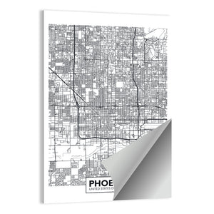 Phoenix City Map Wall Art