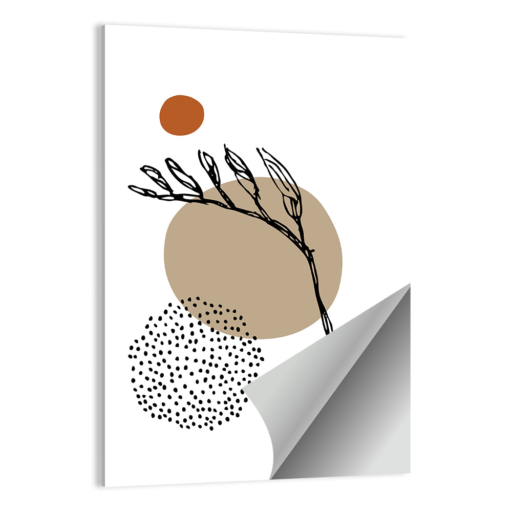 Terracotta Botanical Abstract Wall Art