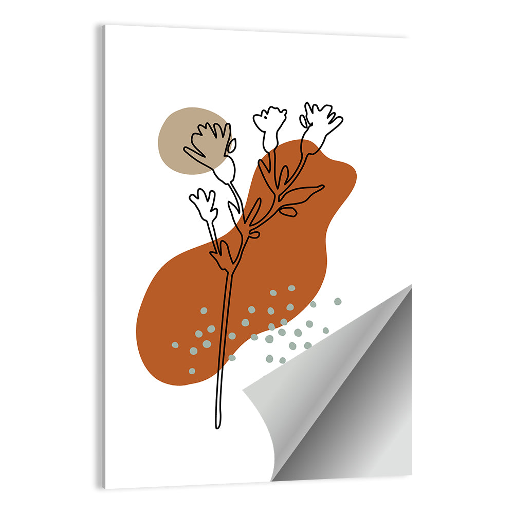 Terracotta Meadow Foliage Wall Art