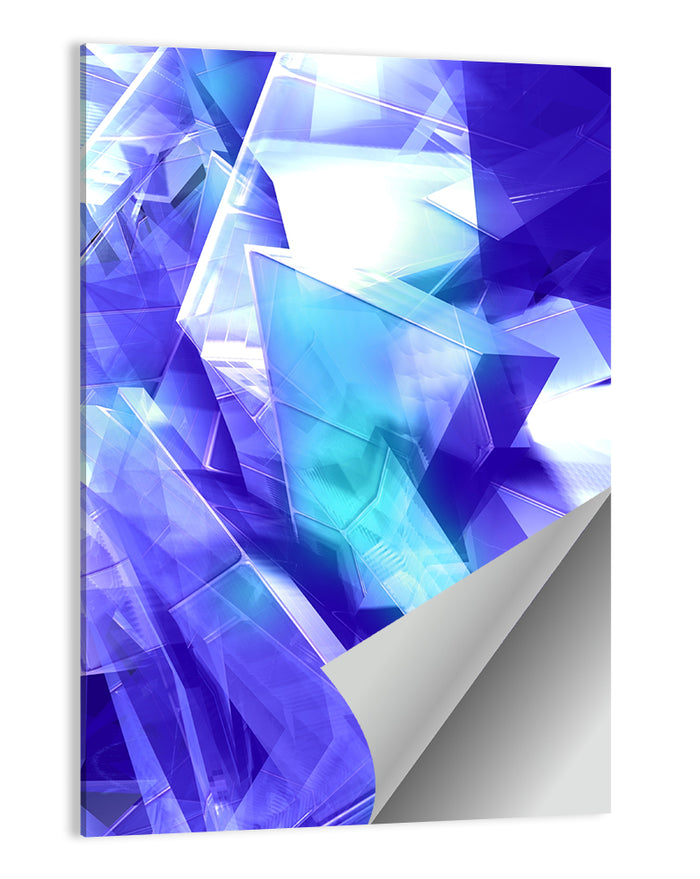 Icy Geometric Shards Wall Art as a poster print