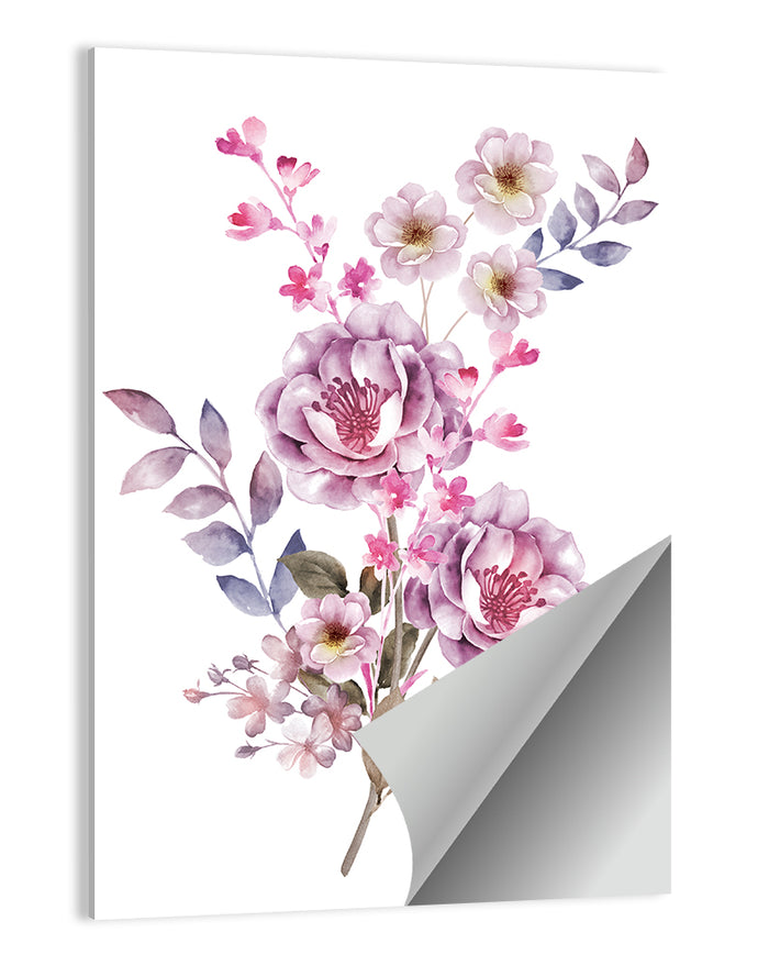 Lavender Watercolor Bouquet Wall Art as a poster print