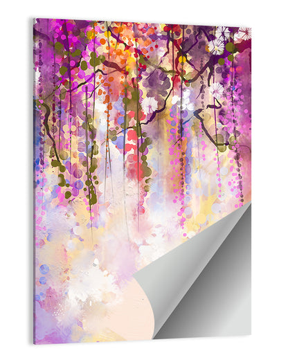 Wisteria Floral Abstract Wall Art