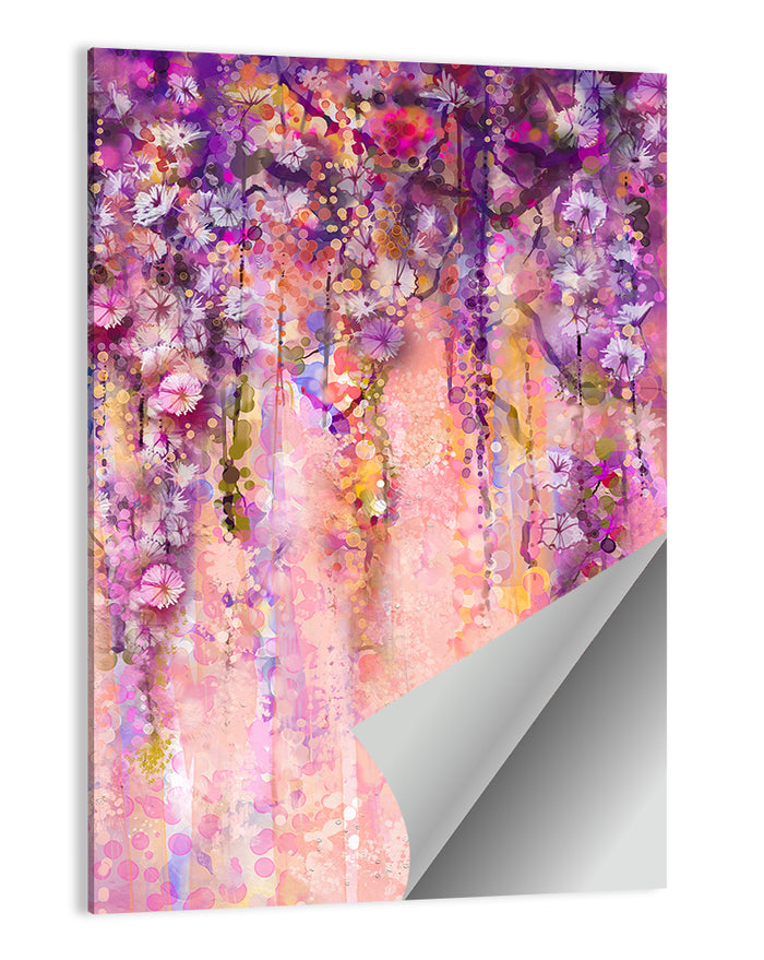 Cascading Wisteria Vines Wall Art as a poster print