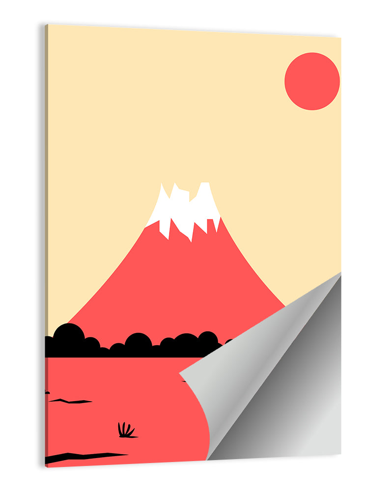 Minimalist Pink Mountain Peak Wall Art