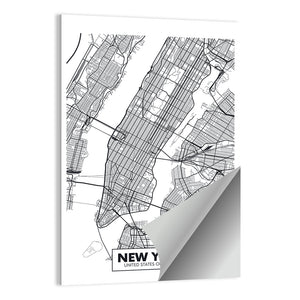 New York City Map Wall Art