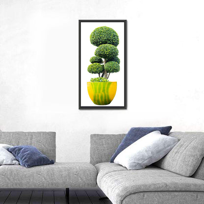 Bonsai Topiary in Yellow Lime Pot Wall Art