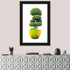 Bonsai Topiary in Yellow Lime Pot Wall Art