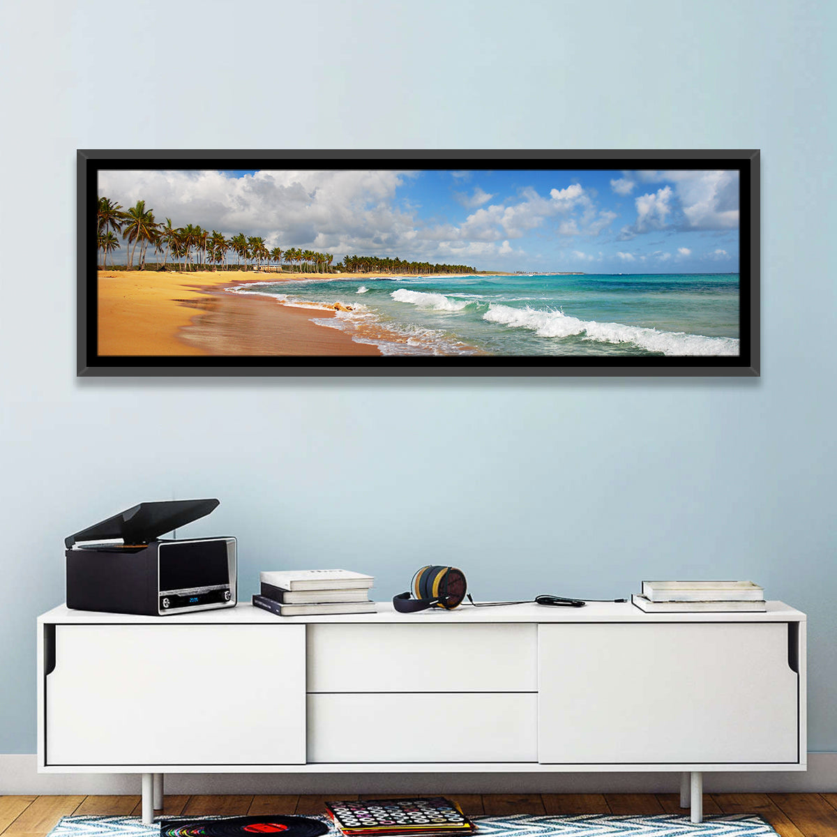 Palm Lined Tropical Coast Wall Art