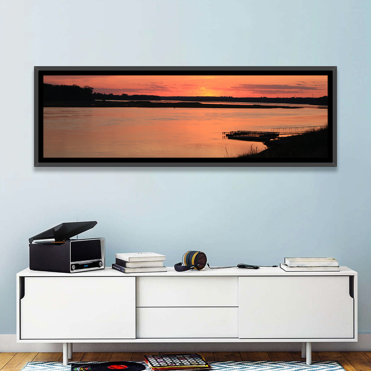 Missouri River Sunset at Dusk Wall Art