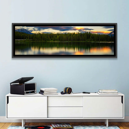 Herbert Lake Sunset Reflection Wall Art