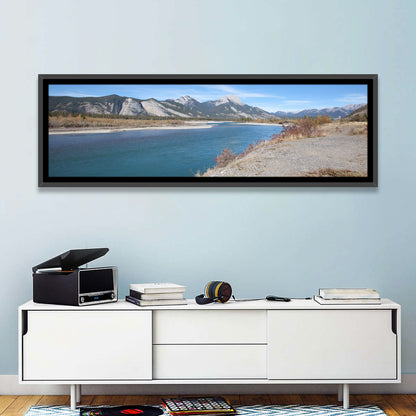 Mount Aeolus Over Athabasca Riverbank Wall Art