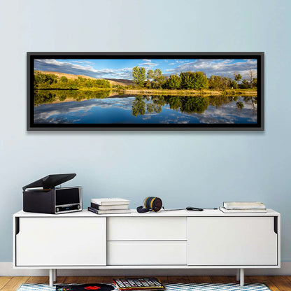 Boise River Rainbow Reflection Wall Art