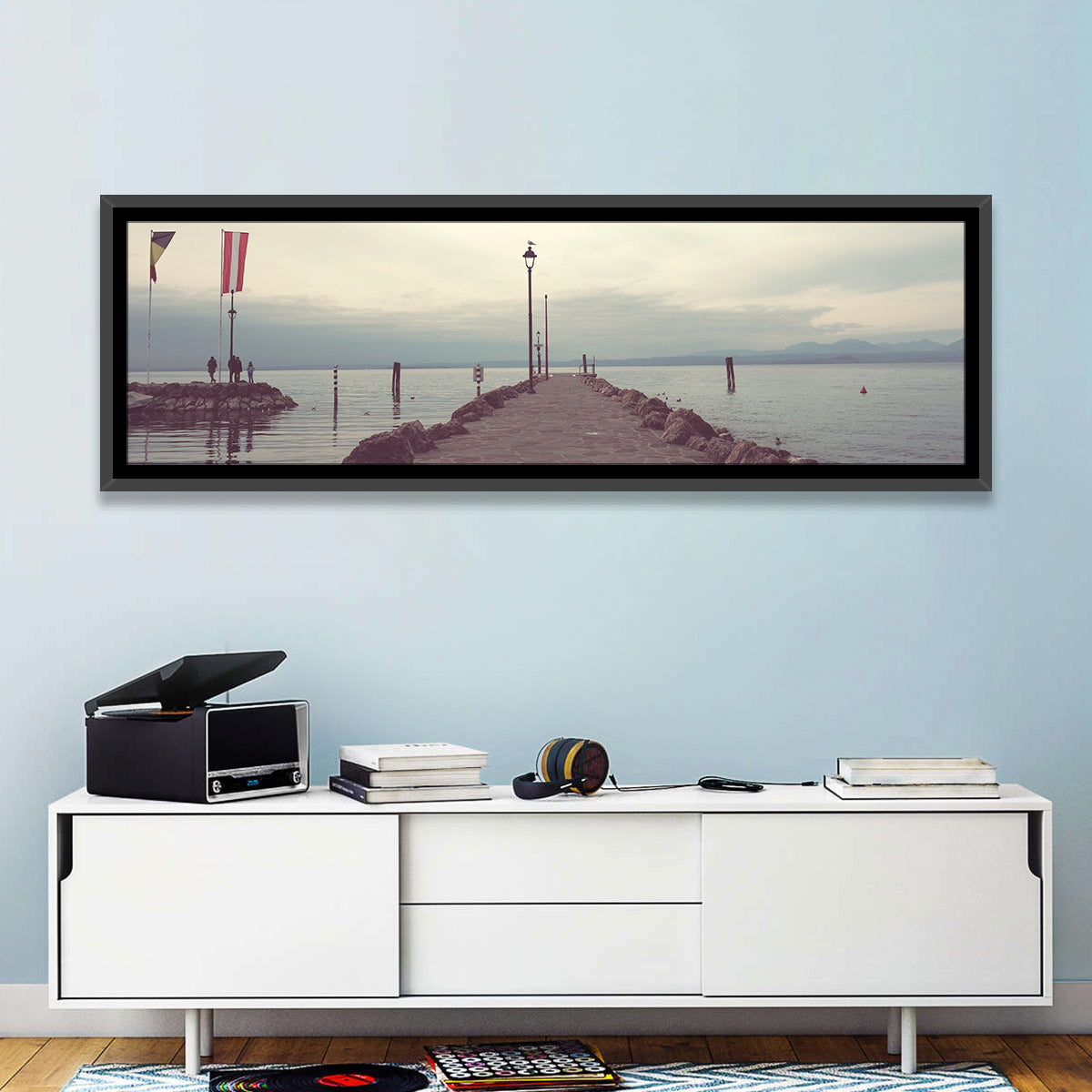 Stone Pier at Lake Garda Wall Art