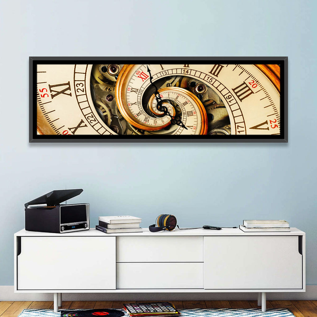 Steampunk Spiral Clock Wall Art