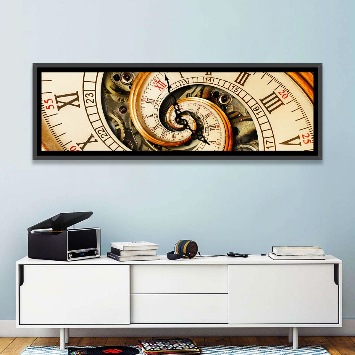 Steampunk Spiral Clock Wall Art