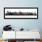 Amsterdam Skyline Silhouette Wall Art