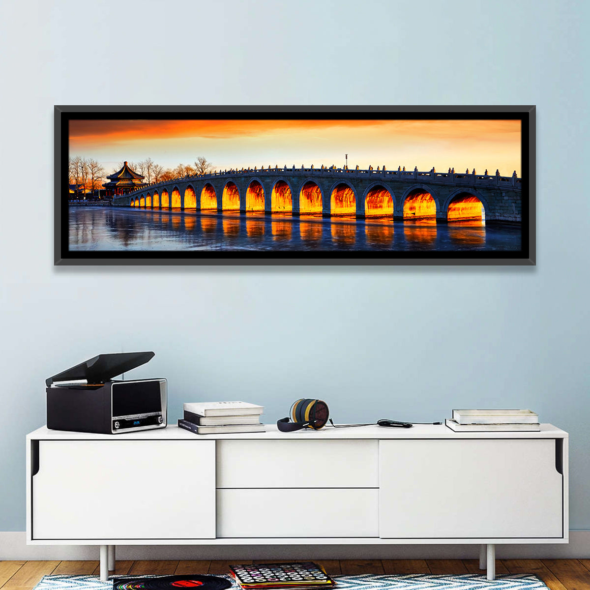 Seventeen-arch Bridge at Golden Hour Wall Art