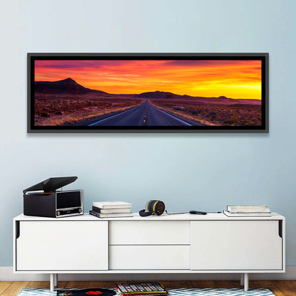 Infinite Desert Road Sunset Wall Art