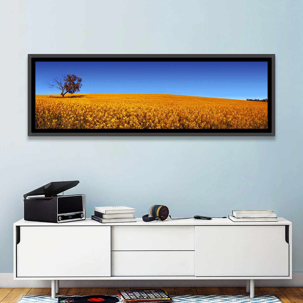 Canola Field with Lone Tree Wall Art