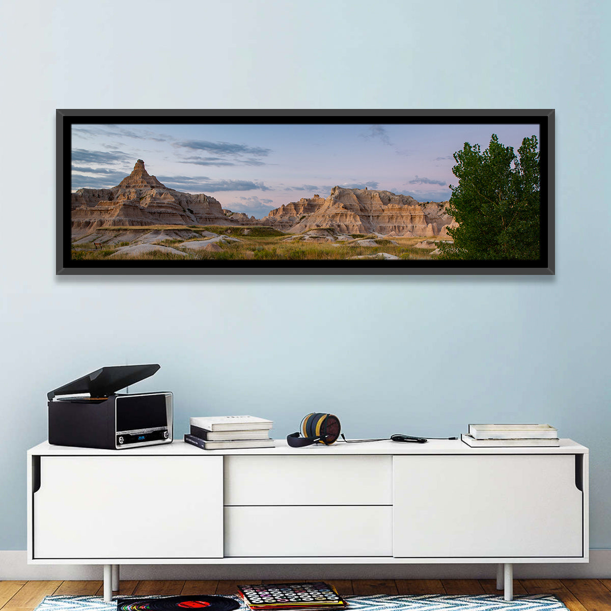 Badlands Golden Hour Meadow Wall Art