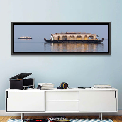 Thatched Houseboat on Vembanad Lake Wall Art