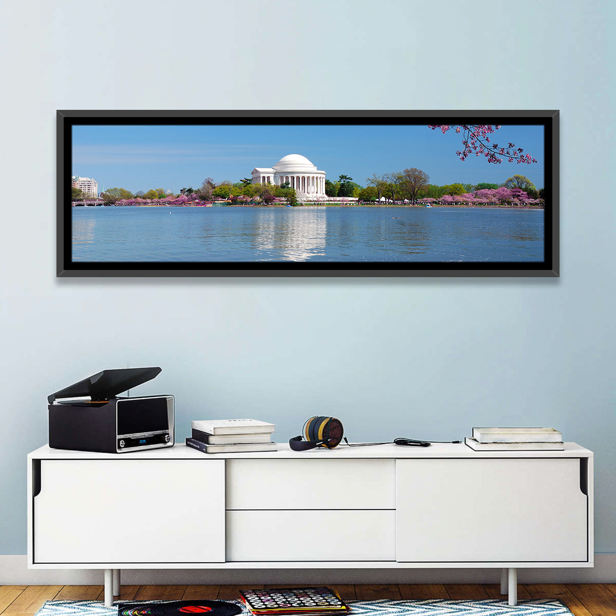 Thomas Jefferson Memorial with Cherry Blossoms Wall Art